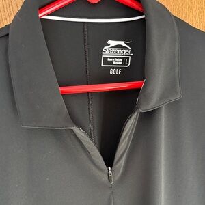 Slazenger Black 3/4 Zip Golf Shirt Ladies Large